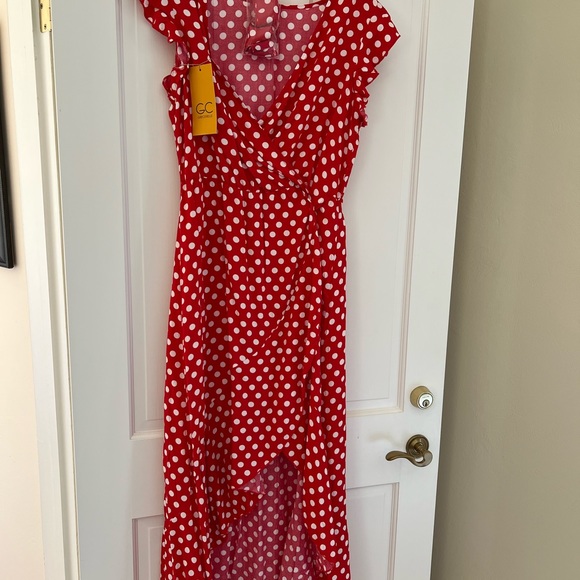 POLKA DOT FLOWY HI-LO DRESS NEW WITH TAGS SZ-M SUPER CUTE ๐ฅฐโค๏ธ๐ค - Picture 3 of 7
